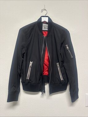 Levi's Black Bomber Jacket with Red Lining